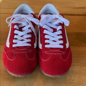 Vans Red and White Women's Sneakers
